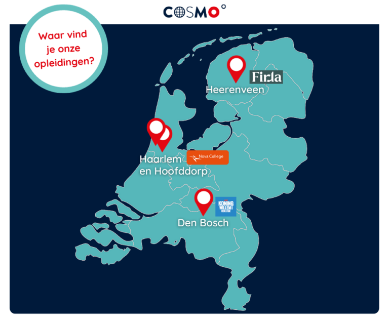 Locaties Cosmo landkaart